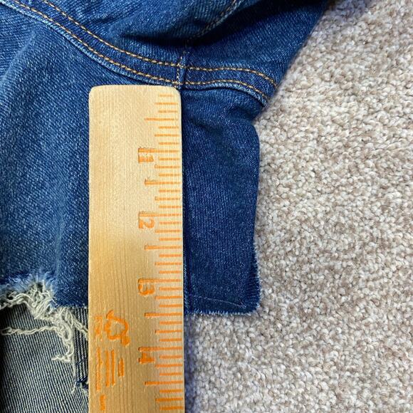 Sofia Jeans Stretch Denim Distressed Cutoff Chi Shorts 6 Frayed Hem Highwaisted - Picture 4 of 12